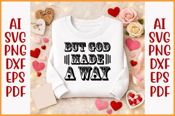 But God PNG: Faith Shirt Design for Real Embroidery Projects