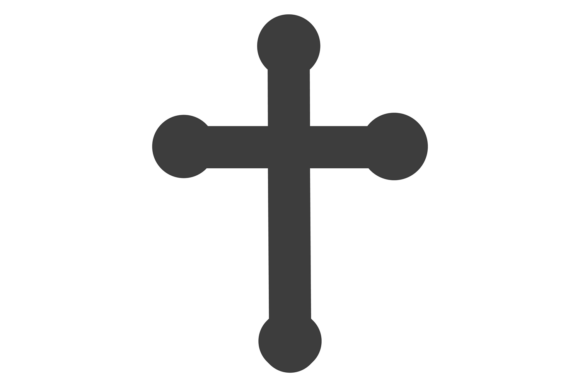 Christian Cross Black Silhouette: Faith in Embroidery Projects