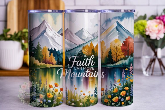 Faith Mountains Meadow Tumbler Wrap PNG Review for Real Projects