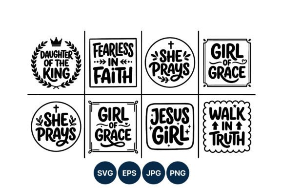 Faith Phrases Daughter of King Grace Embroidery Design Review