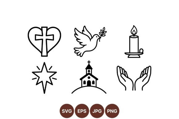 Faith Symbols Line Art Set Review: Practical for Embroidery Projects