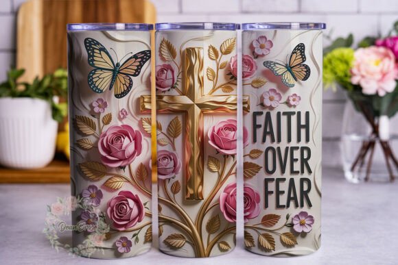 Golden Cross Faith Butterfly Tumbler Design Review