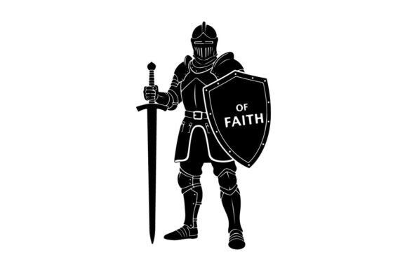 Medieval Knight Holding Faith Shield Design Review