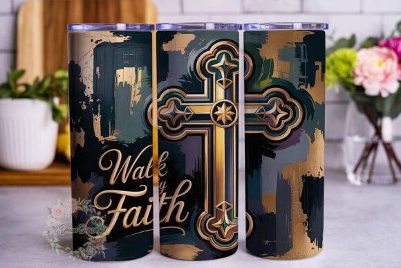 Ornate Gold Cross Faith 20oz Tumbler Design Review